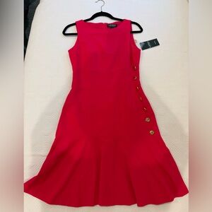 Ralph Lauren Vibrant Pink Midi Dress